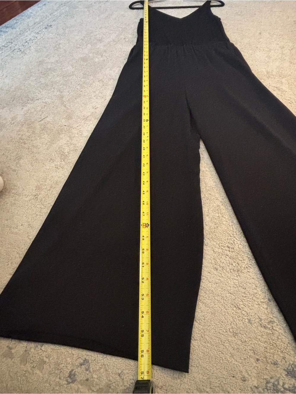 LOFT Black Sleeveless V-Neck Wide-Leg Jumpsuit - Picture 4 of 9